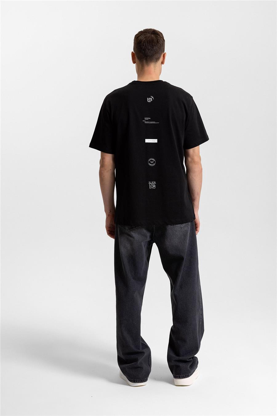REGULAR FIT LOGO BASKILI YAZILI T-SHIRT